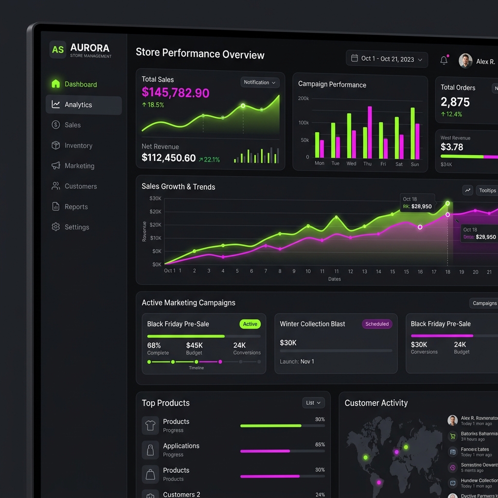 Store Management Dashboard Showcase